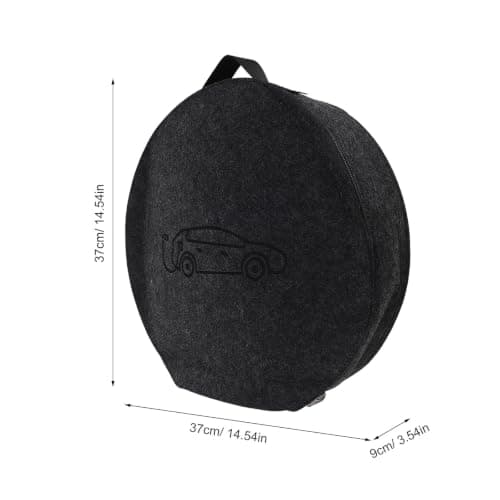 Toddmomy Ev Charging Cable Organizer round Felt Storage Case with Handle — view 2