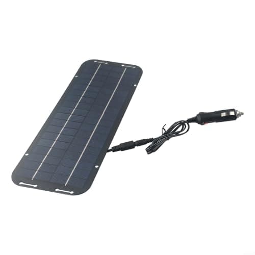 60W 12 V Solar Car Trickle Charger,Car Maintainer,60W Portable Amorphous Solar Panel Power Backup Kit with Clip For Car RV for CARAVAN Van Boat — view 6