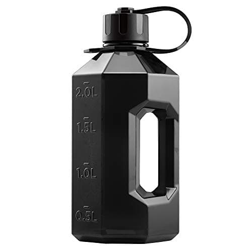 Beast 2 Litre Water Bottle 2L Large Gym Water Jug - Eddie Hall Merch, Black — view 2