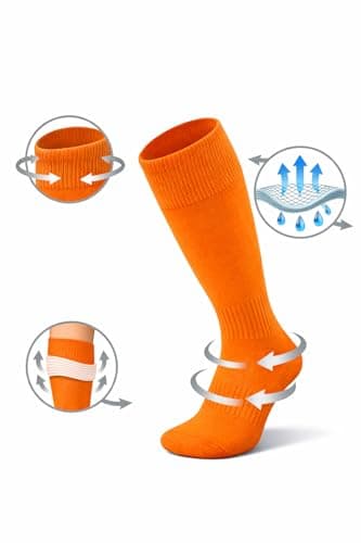 1STLY FITNESS Adults Knee High Football Rugby Hockey Socks - 1 Pair Green — view 4