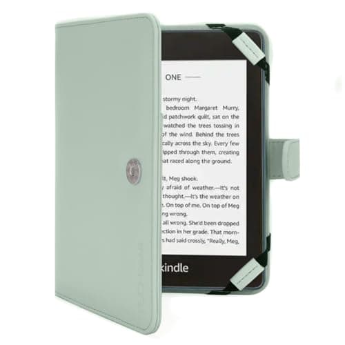 TECHGEAR MINT GREEN PU Leather Folio Case Cover With Magnetic Clasp + Screen Protector for Amazon Kindle eReaders 12th - 4th Generation (2024-2011) & Kindle Paperwhite with 6 inch Screen