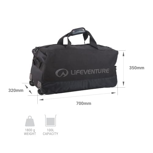 Lifeventure Expedition Wheeled Duffle Bag, 100 litres Capacity, Rigid Base — view 2