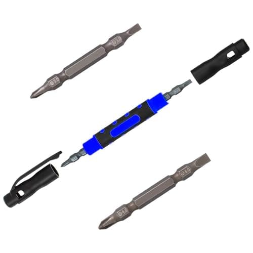 2 Pieces Pocket Screwdriver 4 in 1 Portable Screwdriver Multi-Tool Pen Doubled Ended for Assorted Works and Repairs — view 5