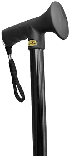 TAMAKA® Premium Black Adjustable Walking Stick Cane with Soft Grip Gel Ergonomic Handle for Men, Ladies, Women Petite or Tall - 25.5” - 35.5” — view 4
