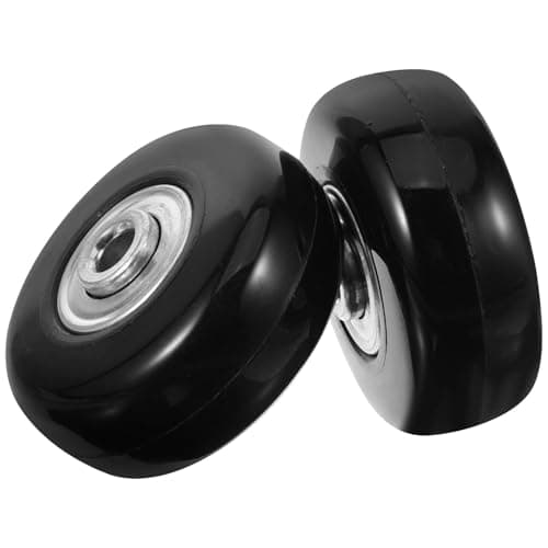 2pcs Suitcase Wheel Repair Kit, Black Metal Rubber Replacement