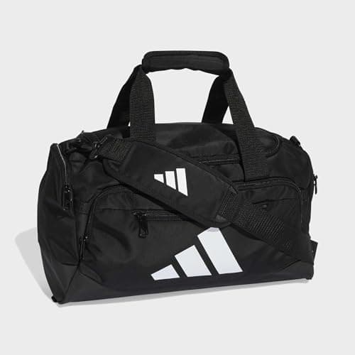 adidas Unisex Training Defender Duffle Bag XSmall Duffel Bag, Black/White, One Size — view 3