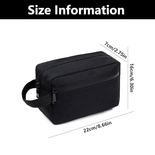 Travel Toiletry Bag for Women and Men, Mens Wash Bag, Mens Toiletry Bags, Toiletry Bag Men, for Cosmetics Brushes Tools, Travel Essentials(Black) — view 2