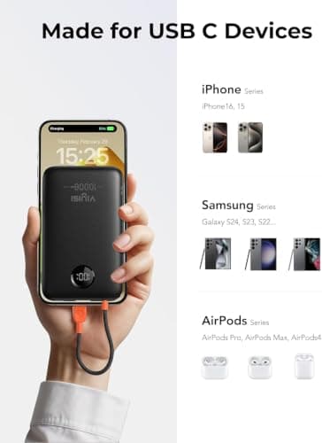 VIYISI Ultra-Slim 10000mAh Power Bank, QC 22.5W Fast Charging — view 3