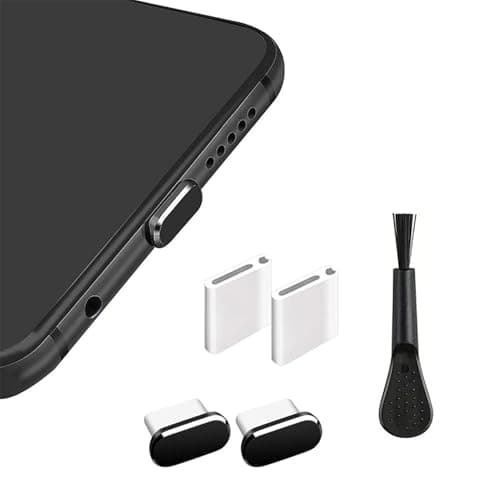 USB C Charging Port Cover - 2 Pack Silicone Dust Plugs with Cleaning Tool | Waterproof Dust Plug for Smartphone, Tablet, Laptop, Home Use, Gym, Travel, The — view 5
