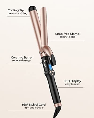 32mm Curling Tong Extra Long Barrel,110-210°C,Loose Waves — view 6