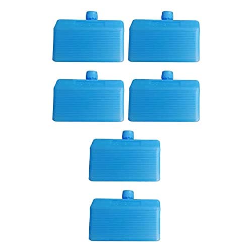 6 Pieces Freezer Packs Cooling Elements Travel Ice,Blue 7.5x9.5x6.5cm