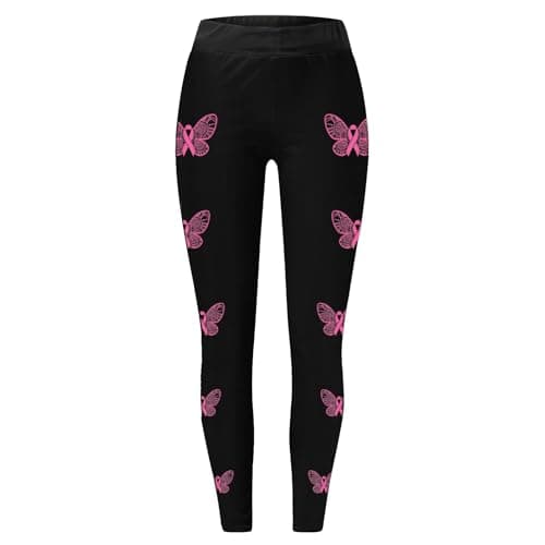 Organic Cotton Leggings for Girls and Women, Moisture-Wicking High Waist Yoga Pants with 4-Way Stretch, Soft Breathable Fabric for Activewear, Sports, and Daily Wear, Regular Size (Black, — view 3