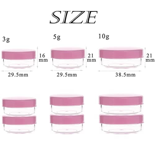 5 Gram Sample Pots, 50 Pcs Plastic Travel Pots for Toiletries, Mini Travel Containers with lids, Empty Cosmetic Containers for Face Creams, Samples, Make-Up — view 5