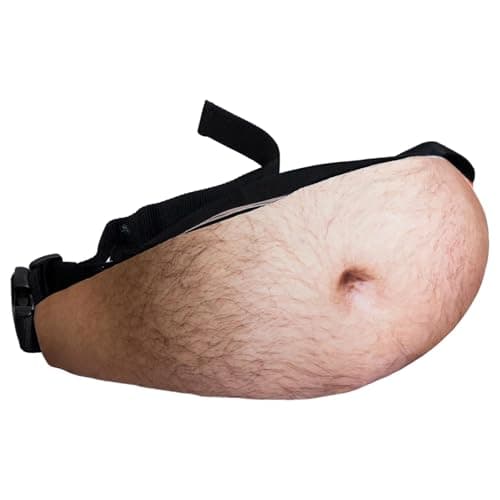 Dad Bag Beer Belly Waist Packs, Unisex Zipped Pockets Money Belt Bag (A)