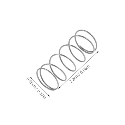 SUPVOX 10pcs Water Bowl Compression Spring Stainless Steel Waterer Spring for Poultry Livestock Farm Silver 0.5mm Wire Diameter 9.5mm Od — view 2