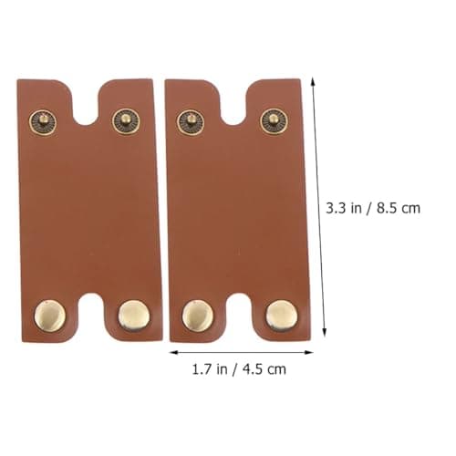 CTIRCHIU Manual Razor Sleeve Protective Cover for Safety Razor Head, 2pcs Brown Faux Leather Cases, Grooming Accessories for Men’s Travel and Daily Shaving — view 2