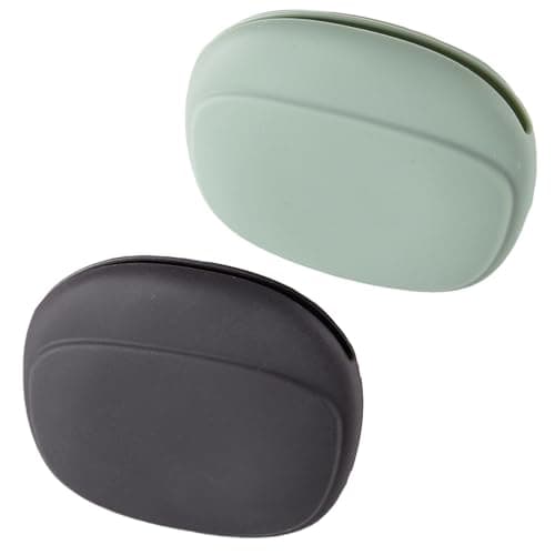 2pcs Waterproof Silicone Headphone Case, Earphones Organizer