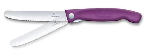 Victorinox Swiss Classic Folding Picnic Knife, 11cm Serrated Blade, Violet — view 3