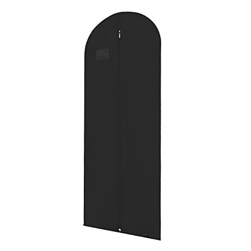Hangerworld Breathable 60" (152cm) Dress Covers with Secret Internal Zipped Pocket, Pack of 3, Black — view 2