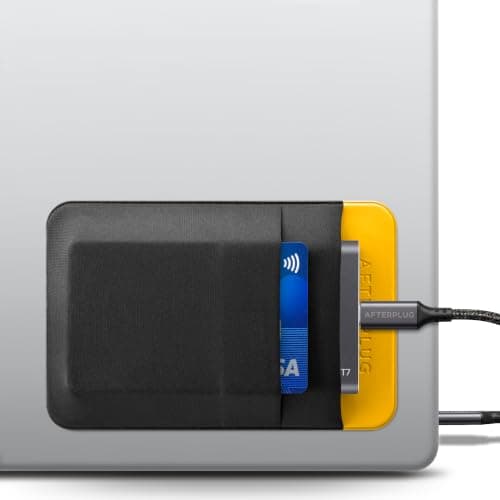 Afterplug 2-Pocket SSD & Hard Drive Holder for Laptop, Reusable 3M Adhesive