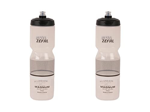 ZEFAL Magnum Large Capacity, Cycling and Sports Water Bottle, BPA Free, Soft Water Bottle – Translucent, 975 ml, Pack of 2