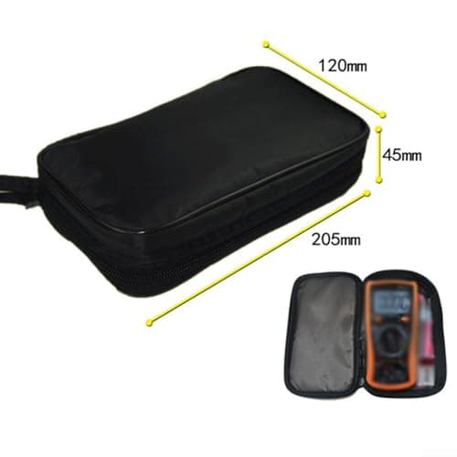 Digital Multimeter Bag Soft Carry Case for Clamp Meter and Tools - Oxford Fabric Cover with Inner Mesh - Compact Electronics Pouch 290x120mm(B) — view 4