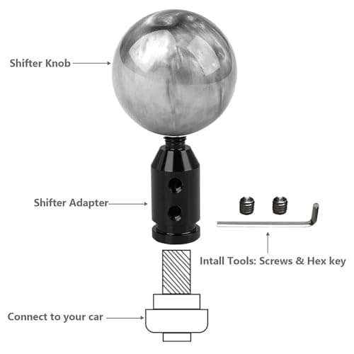 ePathChina Shifter Knob Adapter Universal Car Shift Knob Adapter Aluminum Alloy Gear Shift Knob Adapter for Non Threaded Shifters M12x1.25 — view 4