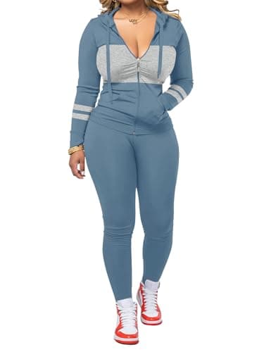 STOLKISS Women 2 Piece Outfits Workout Sets Bodycon Tracksuits Jogger Set