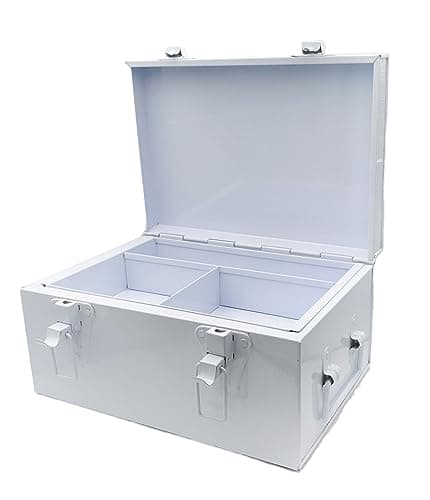 Nobel Medical First Aid Box with Detachable Tray, 2 Layer Storage, Multi Purpose Box, Camping, Workshop, office, Home, Vehicles, Safty Lock White — view 2