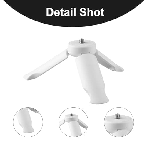 Hopzab Mini Tripod for DJI Osmo Pocket 3 & 2, Portable Desktop Stand for Gimbals, Camera Stabilizers, Vlog Accessories, Non-Slip Silicone Mount for Various Filming Equipment(White) — view 3