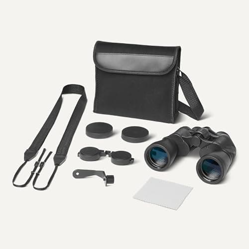 Amazon Basics 7x50 High Power Binoculars for Adults, Ideal for Stargazing & Long-Distance Viewing, Wide Field of View, FMC Optics, Tripod Compatible, Black — view 4