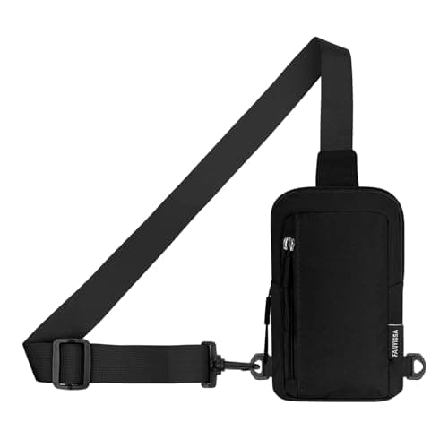 flintronic Sling Bag, Waterproof Chest Bag for Men and Women, Mini Breathable Crossbody Shoulder Bag with Zipper, Lightweight Shoulder Backpack for Travel Hiking Cycling Camping Outdoor Sports