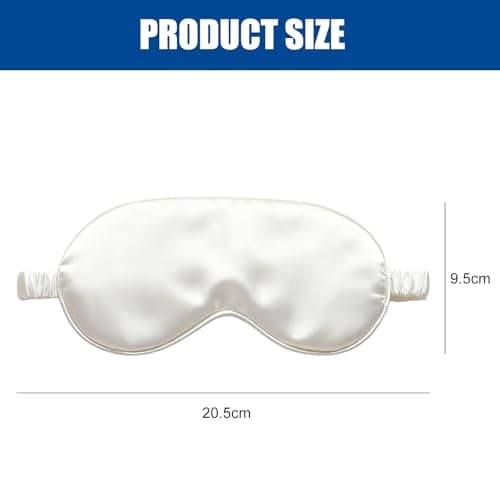 Sleep Silk Sleep Comfortable Blindfold Eyeshade Satin Eye Covers Eye for Girls Women Kids Favor- White — view 2