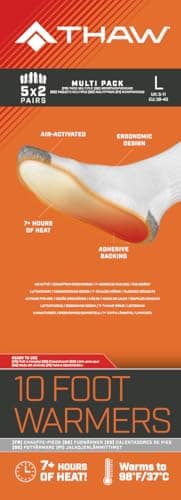 THAW Disposable Foot Warmers – 30 Pairs Air-Activated Heated Insoles — view 3