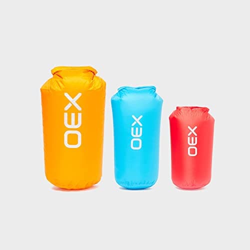 OEX Drysac Multi Pack, Pack includes 5 litre, 10 litre and 15 litre Drysacs, Lightweight Waterproof Dry Bags, Watersports, Cycling, Backpacking, Camping Accessories, Multicoloured — view 3