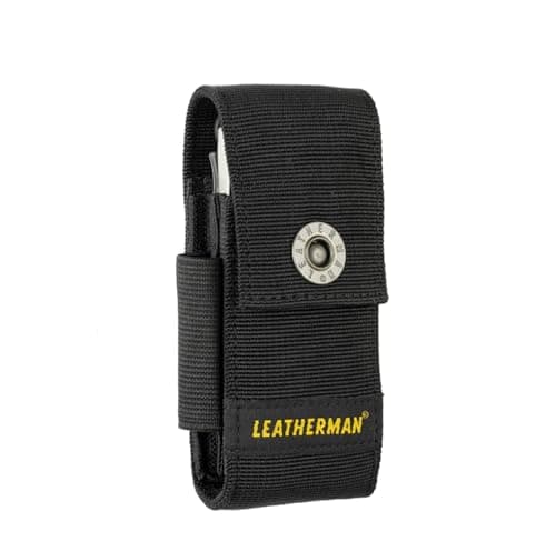 Leatherman Nylon Sheath with Pockets - Holster for Charge, Crunch, Rebar, Rev, Skeletool, Wave & Wingman, Black, Large