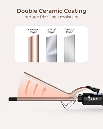 9mm Thin Curling Tong Extra Long Barrel,110-210°C,Micro Spiral Curls — view 4