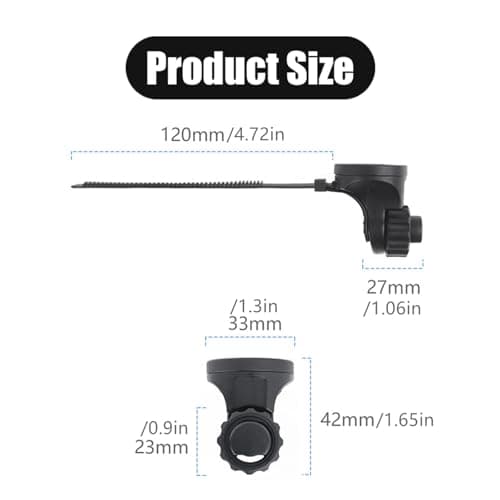 Luoyuanjia Bike Computer Mount Out Front Bike Mount Adjustable Bicycle Mount with Strap，Compatible with Garmin Edge, iGPSPORT, XOSS, CooSpo Magene GPS for Road Bikes/Folding Bikes, MTB — view 2