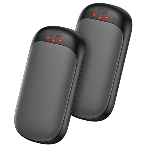 Jonwall Hand Warmers Rechargeable, 2 Pack Electric Hand Warmer Reusable Portable Handwarmers with 3 Levels Heat, USB Pocket Warmer Warm Gifts for Men Women Outdoor Camping Golf Fishing