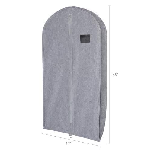 Univivi Premium Suit Bag for Hanging Clothes 43in Suit Cover 1 Pack Grey — view 6