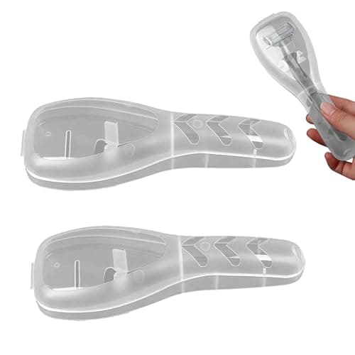 2PCS Razor Travel Case Plastic Transparent Safety Razor Case