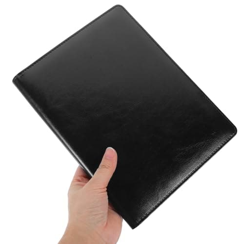 BELLIFFY A5 Black PU Conference Folder with Metal Clips and Pen Holder — view 2
