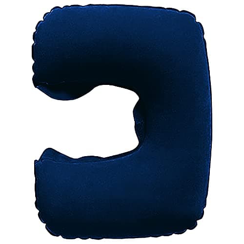 Pack of Two Inflatable Blow up Neck Pillow for Holiday and Travel Comfort. Compact and Light for Easy Storage (Royal Blue) — view 3