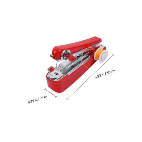 GRIRIW 2pcs Mini Sewing Machine Portable Manual Lightweight Stitch Tool for Fabrics and Clothing, Compact Design Suitable for Home and Travel Use — view 2