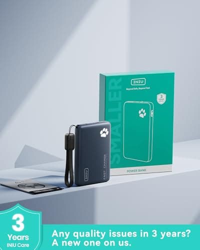 INIU 45W Fast Charging Power Bank, 40% Smaller 10000mAh Portable Charger — view 5