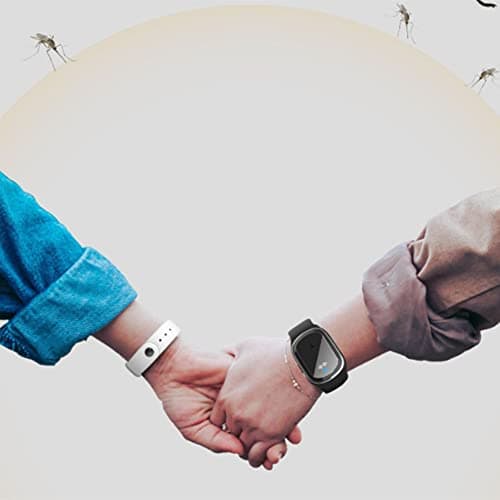 Ultrasonic Mosquito Repellent Bracelet Electronic Mosquito Repellent Wristband Watch with USB Charging Waterproof Travel Insect Repellent Bracelets for Kids Adults(Beige-Digital Display) — view 6