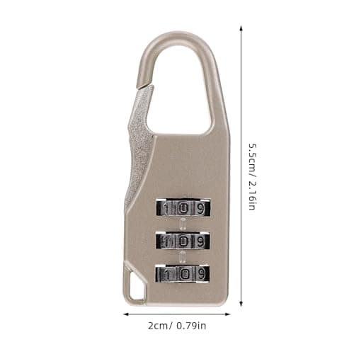HEALLILY 6pcs Resettable Password Lock for Writing Case and Notebook with 3-Digit Combination, Iron Mini Security Lock for Travel and School Use, Password Modification Feature Included — view 2