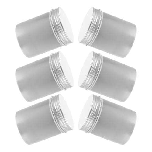 6pcs Ml Silver Aluminium Refillable Jar for Home Travel