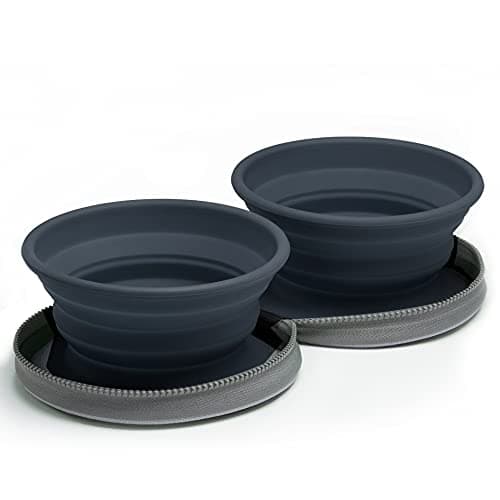 Colapz Collapsible Dog Bowls with Travel Case 2 Pack