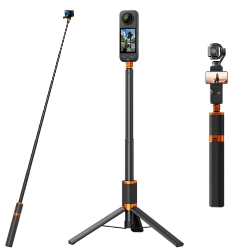 Vimose 48" Invisible Selfie Stick Tripod for Insta360 X4/GO 3/X3/ONE
